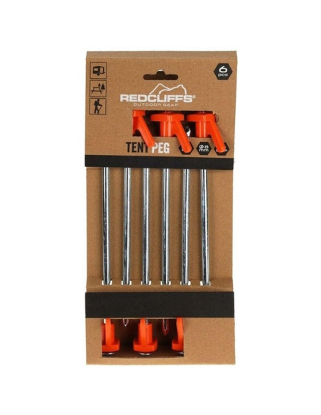 Śledzie do namiotu 21cm kpl 6szt metal plastik redcliffs
