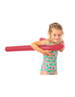 Makaron noodle do nauki pływania na basen comfy czerwony 2