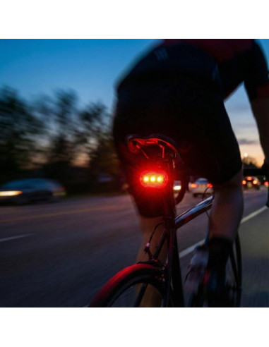 Zestaw lamp rowerowych led przód i tył 3led xqmax