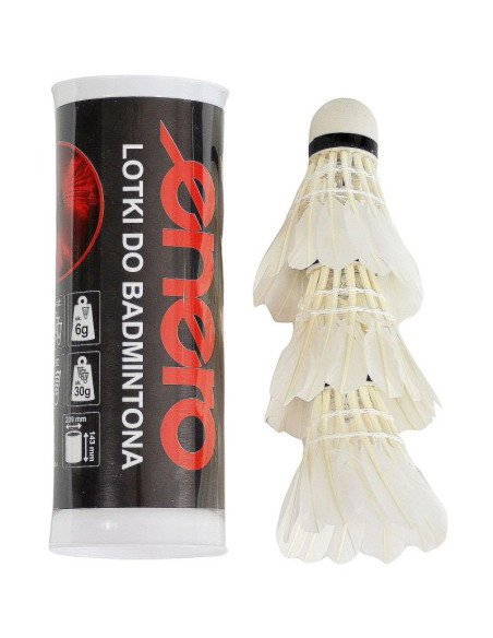 Lotka badminton z piór 3 szt led enero