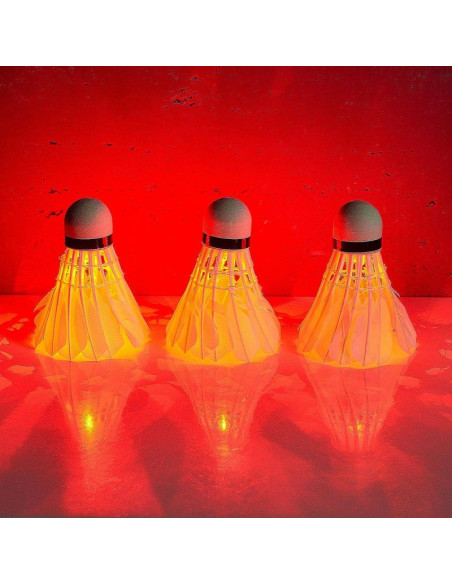 Lotka badminton z piór 3 szt led enero