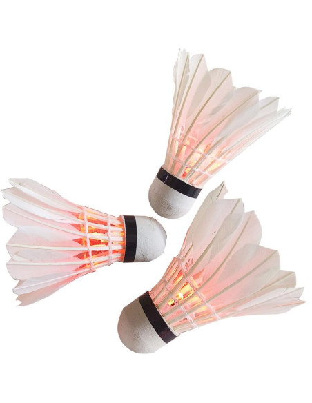 Lotka badminton z piór 3 szt led enero