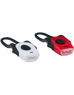 Zestaw silikonowych lamp rowerowych led przód i tył dunlop pro 2