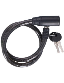 Zapięcie rowerowe spiralne na klucz 1.2x65cm czarne dunlop