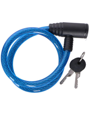 Zapięcie rowerowe spiralne na klucz 1.2x65cm niebieskie dunlop