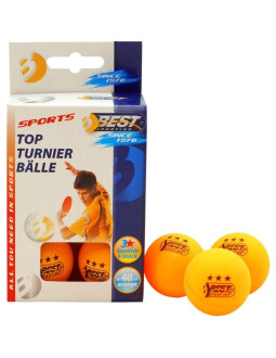 Piłeczki do tenisa stołowego best sporting tournament 3 gwiazdki 6szt pomarańczowe