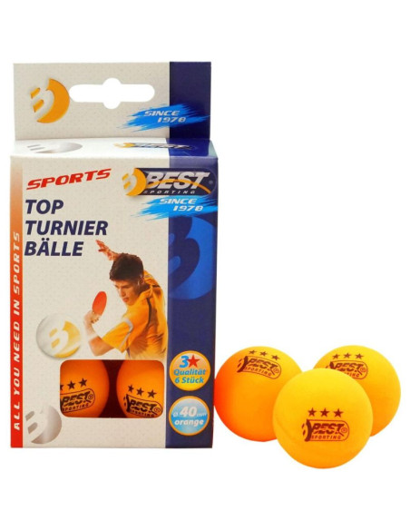 Piłeczki do tenisa stołowego best sporting tournament 3 gwiazdki 6szt pomarańczowe