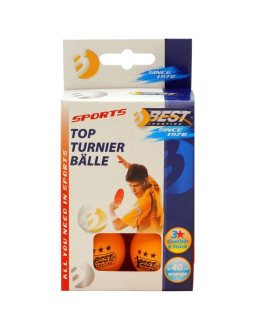 Piłeczki do tenisa stołowego best sporting tournament 3 gwiazdki 6szt pomarańczowe 2