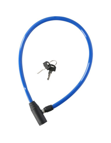 Zapięcie rowerowe linka zamek 0.4x65cm niebieskie dunlop