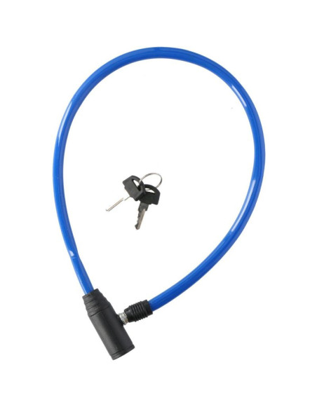 Zapięcie rowerowe linka zamek 0.4x65cm niebieskie dunlop