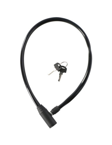 Zapięcie rowerowe linka zamek 0.4x65cm czarne dunlop