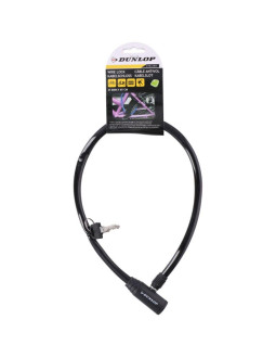 Zapięcie rowerowe linka zamek 0.4x65cm czarne dunlop 2