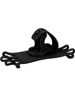 Uchwyt rowerowy silikonowy na telefon dunlop obracany 360 czarny 2