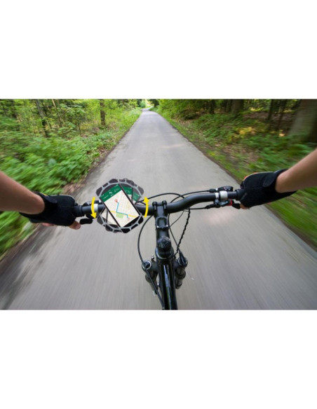 Uchwyt rowerowy silikonowy na telefon dunlop obracany 360 czarny