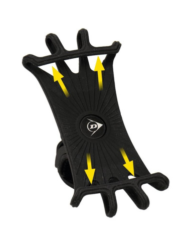Uchwyt rowerowy silikonowy na telefon dunlop obracany 360 czarny