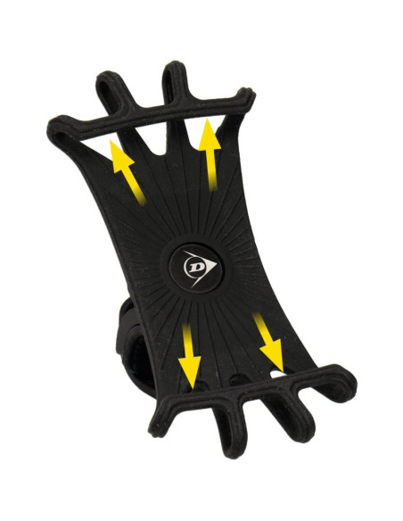 Uchwyt rowerowy silikonowy na telefon dunlop obracany 360 czarny