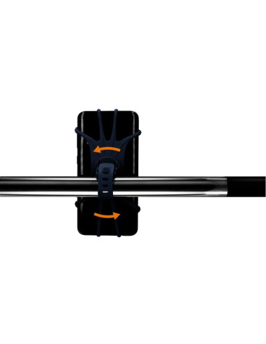 Uchwyt rowerowy silikonowy na telefon dunlop obracany 360 czarny