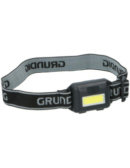 Latarka czołowa turystyczna led cob grundig - czarny 2