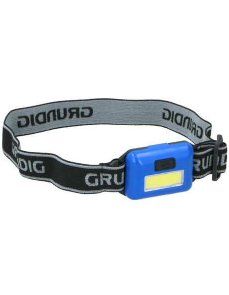 Latarka czołowa turystyczna led cob grundig - niebieski