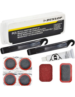 Zestaw naprawczy do dętek łatki i klej 9 elementów box dunlop