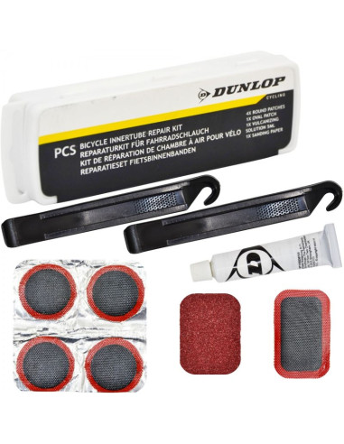 Zestaw naprawczy do dętek łatki i klej 9 elementów box dunlop