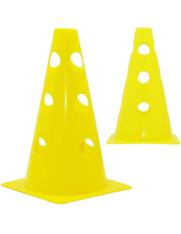 Pachołek 23 cm z otworami żółty