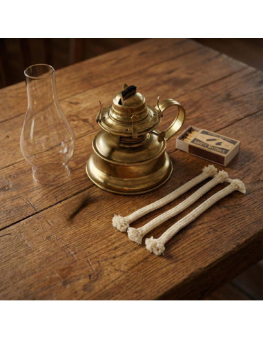 Knot płaski do lampy naftowej i pochodni 19x1,2x0,5 cm - zestaw 5szt