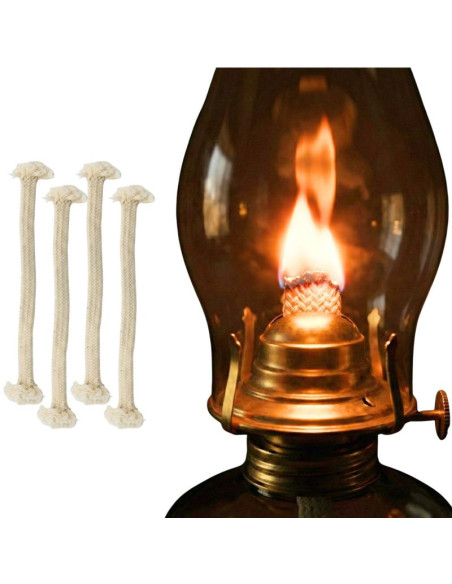 Knot płaski do lampy naftowej i pochodni 24x1,2x0,6 cm - zestaw 4szt