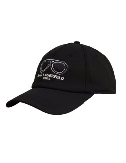 Czapka z daszkiem karl lagerfeld paris okulary strapback czarna - l5wh7946 blk