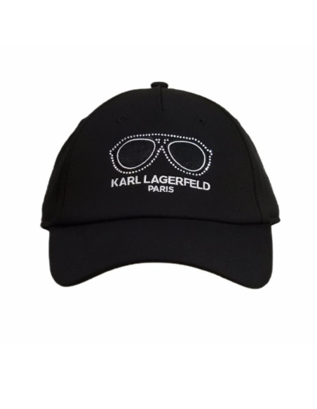 Czapka z daszkiem karl lagerfeld paris okulary strapback czarna - l5wh7946 blk