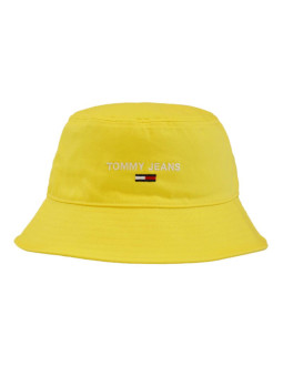 Kapelusz tommy jeans sport bucket żółty - aw0aw11661-zgf