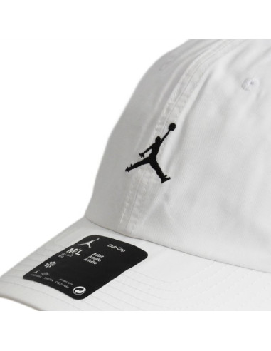 Czapka z daszkiem uniwersalna air jordan club cap biała - fd5185-100