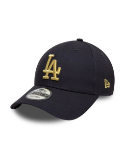 Czapka z daszkiem new era 9forty mlb la los angeles dodgers metallic navy strapback - 60595193