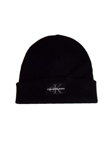 Czapka zimowa calvin klein ck logo beanie czarna - lz04d8080g-ub1