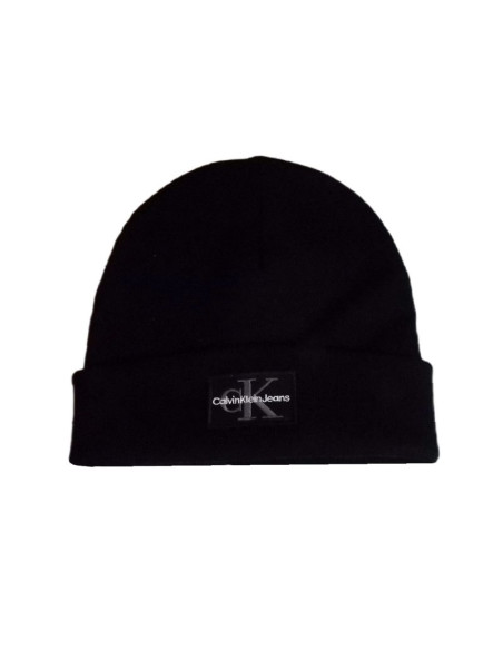 Czapka zimowa calvin klein ck logo beanie czarna - lz04d8080g-ub1