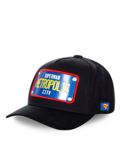 Czapka z daszkiem capslab superman metropolis city dc czarna - fg/dc2/1/cas/sup1