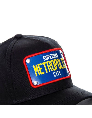 Czapka z daszkiem capslab superman metropolis city dc czarna - fg/dc2/1/cas/sup1