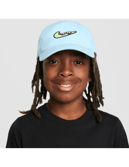 Czapka z daszkiem dziecięca nike club kids błękitna - fz0831-474