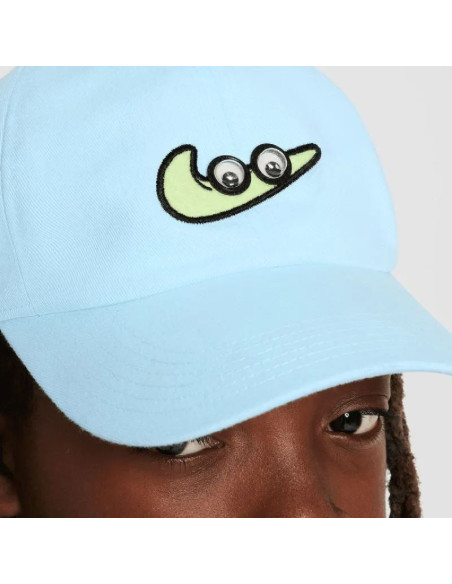 Czapka z daszkiem dziecięca nike club kids błękitna - fz0831-474