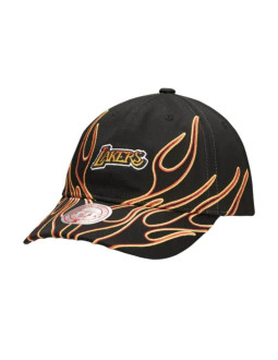 Czapka z daszkiem mitchell & ness nba la los angeles lakers flamez strapback - 6luxmm20018 lalblck
