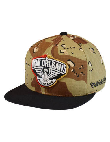 Czapka z daszkiem mitchell & ness nba new orleans pelicans choco camo - hhss1101-nopyypppcamo
