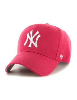 Czapka z daszkiem dziecięca 47 brand mlb ny new york yankees raised basic różowa - b-rac17ctp-be-kid