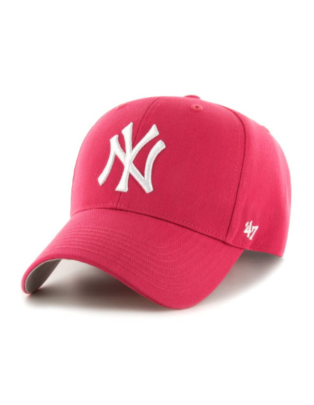 Czapka z daszkiem dziecięca 47 brand mlb ny new york yankees raised basic różowa - b-rac17ctp-be-kid