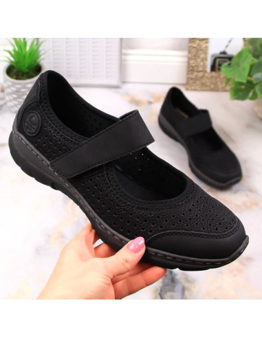 Komfortowe półbuty ażurowe rieker w rkr575