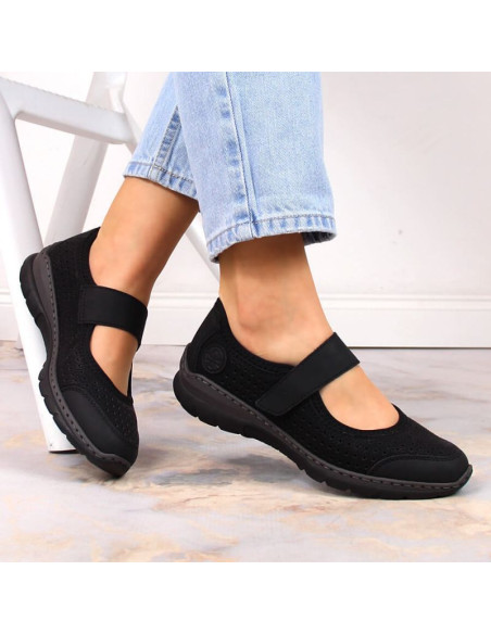 Komfortowe półbuty ażurowe rieker w rkr575