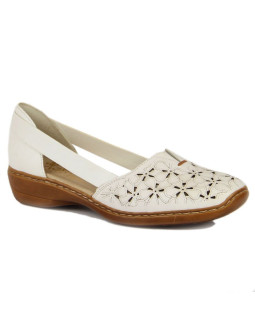 Półbuty skórzane ażurowe rieker w rkr442