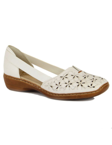 Półbuty skórzane ażurowe rieker w rkr442