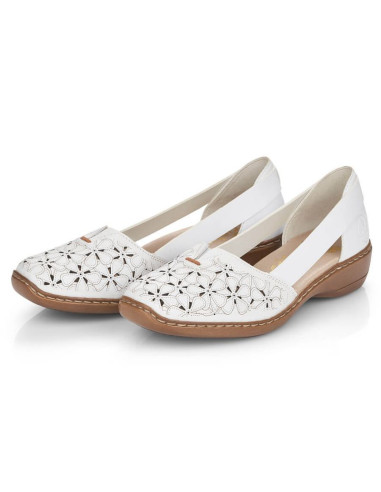 Półbuty skórzane ażurowe rieker w rkr442