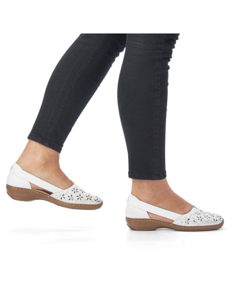 Półbuty skórzane ażurowe rieker w rkr442