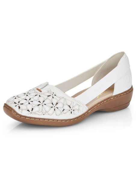 Półbuty skórzane ażurowe rieker w rkr442